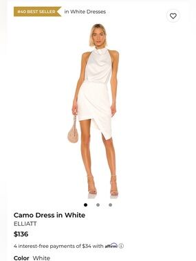ELLIATT Camo Dress in White